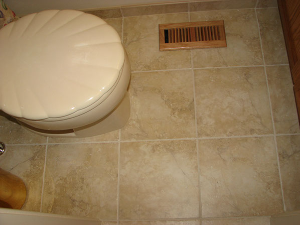 porcelain tile powder room